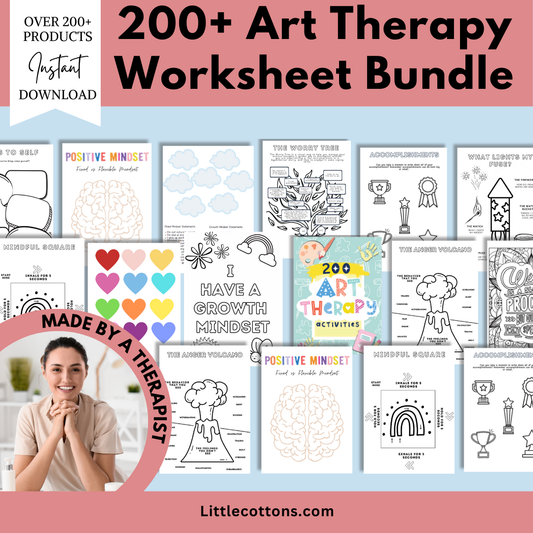 200+ Art Therapy worksheet Bundle